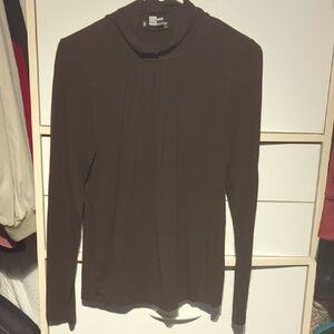 Chaus Black Fitted Long Sleeve Top